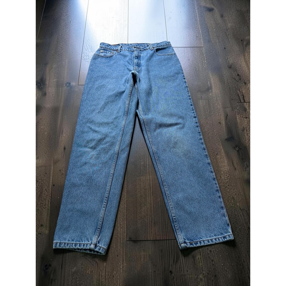 Levis 550 Relaxed Fit Tapered Leg High Rise Medium Wash Blue Jeans Vintage